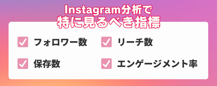 Instagram分析で特に見るべき指標